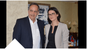 Ministrja Gjonaj takon Raporterin e Parlamentit Europian për Shqipërinë, z. Knut Fleckenstein